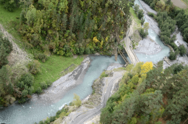 Alazani, river in georgia 